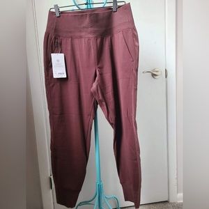 NWT Womens Athleta Venice Velvet Stripe Jogger Pants Large